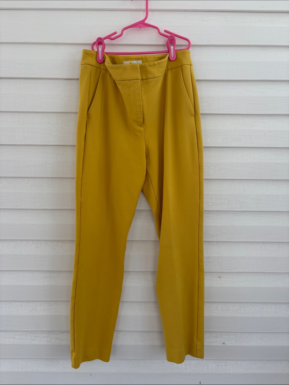 Boden Mustard Yellow Tapered Pants 8R Pleated High Rise Ankle Trousers